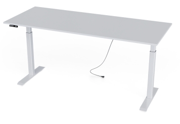 Scrivania regolabile elettricamente in altezza MILLA160, in bianco, 1.600 mm x 800 mm 