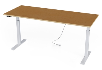 Tavolo da lavoro regolabile in altezza elettricamente, piano in multiplex 2.000 mm x 800 mm, carico utile 80 kg 