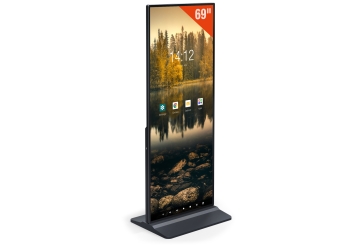 Totem multimediale DKS-LED69, 69 in Display, Android 11, nero, 675 mm x 500 mm x 1.726 mm, TecMaschin 