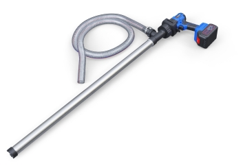 Pompa per fusti a batteria FP100E, 400 W, 1,6 l/s, 90 mm x 1.180 mm x 290 mm, TecMaschin 