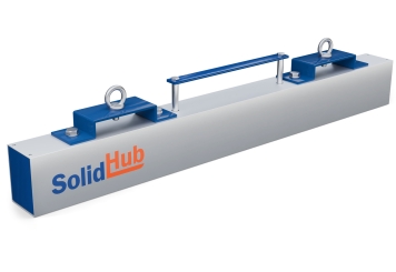 910 mm Scopa magnetica GMB91/20 per carrello elevatore, carico massimo 20 kg, SolidHub 
