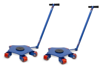 2 x ruote da transporto TFW-L6000, carico max. 6.000 kg, girevole a 360°, incl. tirante, SolidHub 