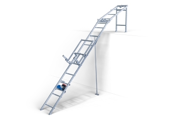 Elevatore per tetti DDA200/12, carico massimo 200 kg, lunghezza binario 12 m, SolidHub 