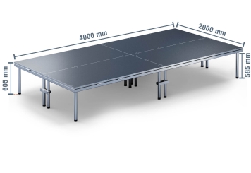 4 m x 2 m Palco mobile EBM850/2, 605 mm alto, 4 moduli 850 kg carico massimo per modulo 