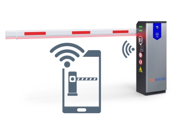 Barriera elettrica automatica, blocco parcheggio ES3500-A con controllo app, protezione antiurto e illuminazione a LED, TecMaschin 