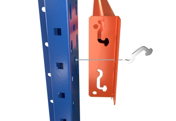 2.300 mm x 2.300 mm rayonnage d'angle / rayonnage de stockage LR2000 / profondeur 60 cm / hauteur 2 m / 2 niveaux / platelage Bois  