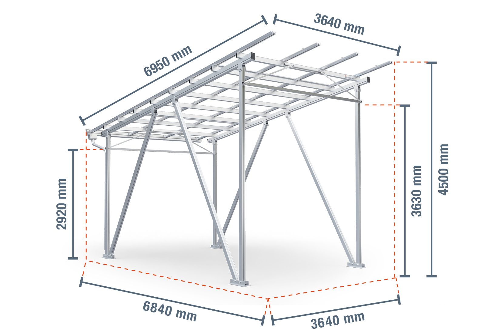 Mineup Grondaia Per Camper A Forma Di J, 2.5m Grondaia In PVC Per - 7