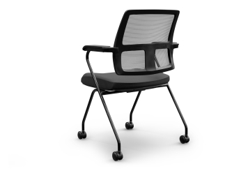 2 x chaise de conférence EMMA avec roulettes - pliable pour un gain de place, TOPREGAL 