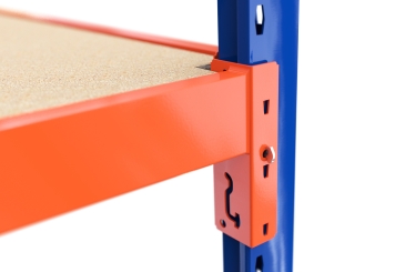 2.300 mm x 2.300 mm rayonnage d'angle / rayonnage de stockage LR2000 / profondeur 60 cm / hauteur 2 m / 2 niveaux / platelage Bois  