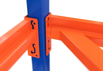 2.300 mm x 2.300 mm rayonnage d'angle / rayonnage de stockage LR2000 / profondeur 60 cm / hauteur 2 m / 2 niveaux / platelage Bois  