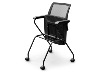 2 x chaise de conférence EMMA avec roulettes - pliable pour un gain de place, TOPREGAL 