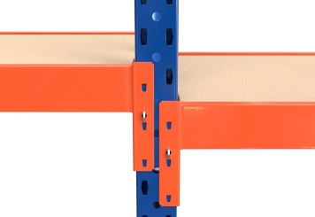 2.300 mm x 2.300 mm rayonnage d'angle / rayonnage de stockage LR2000 / profondeur 60 cm / hauteur 2 m / 2 niveaux / platelage Bois  