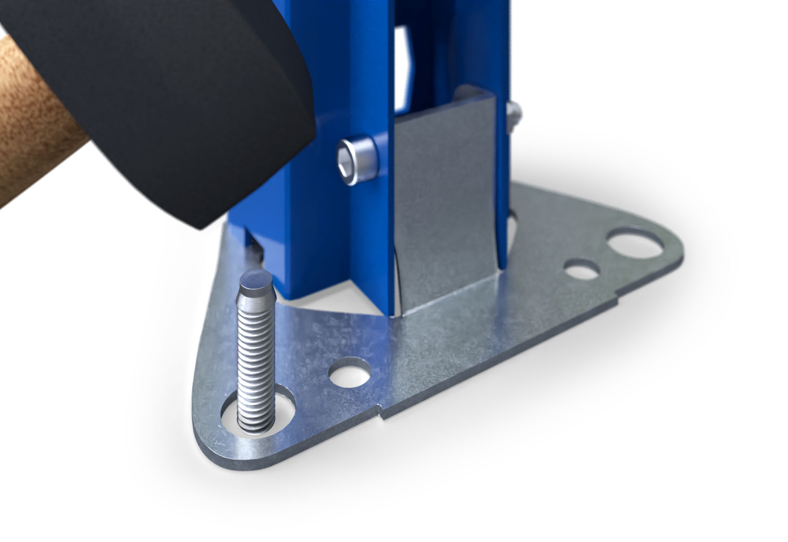 Ancoraggio a pavimento della piastra di base