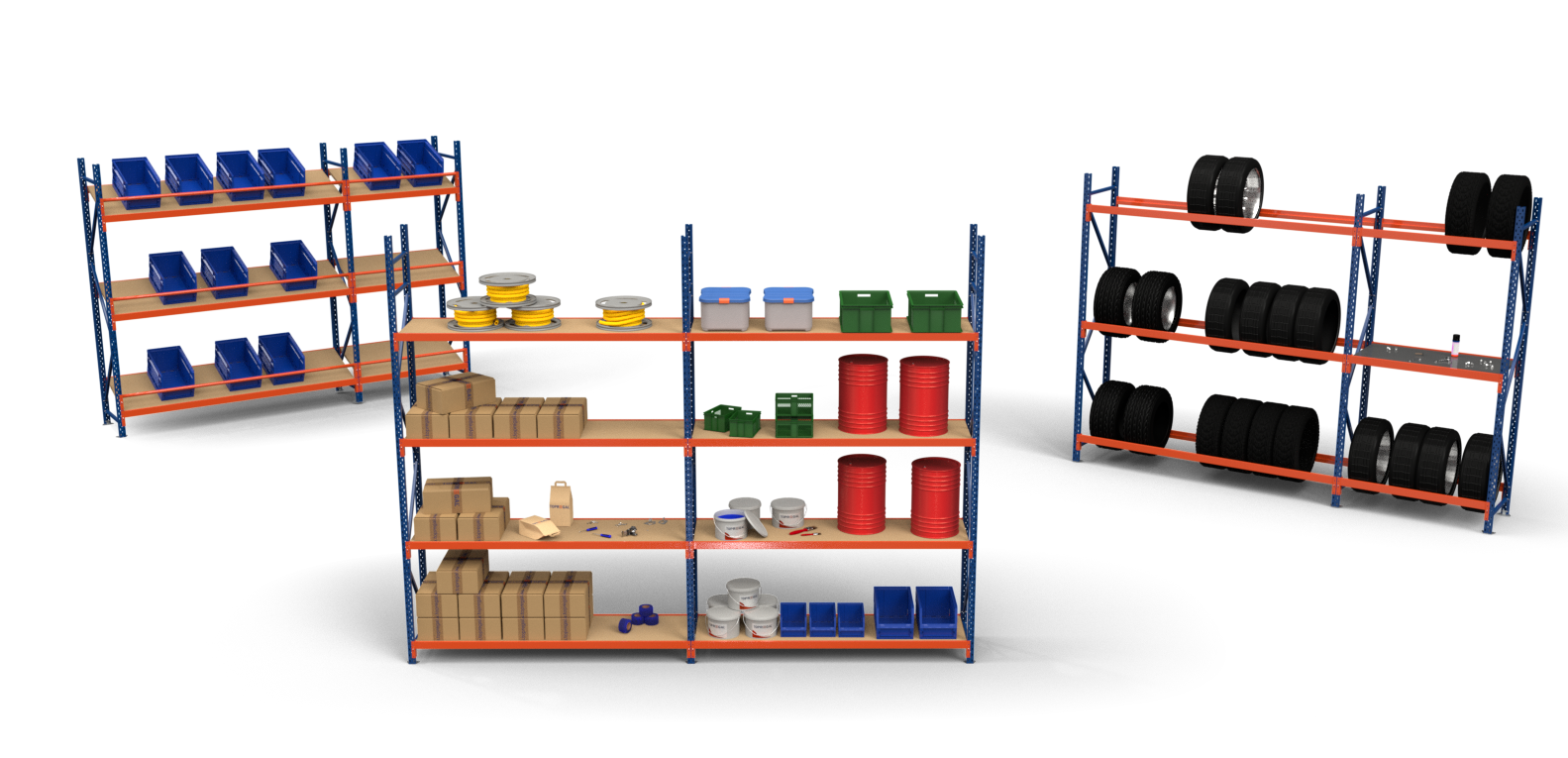 Un sistema di scaffalature - diverse varianti